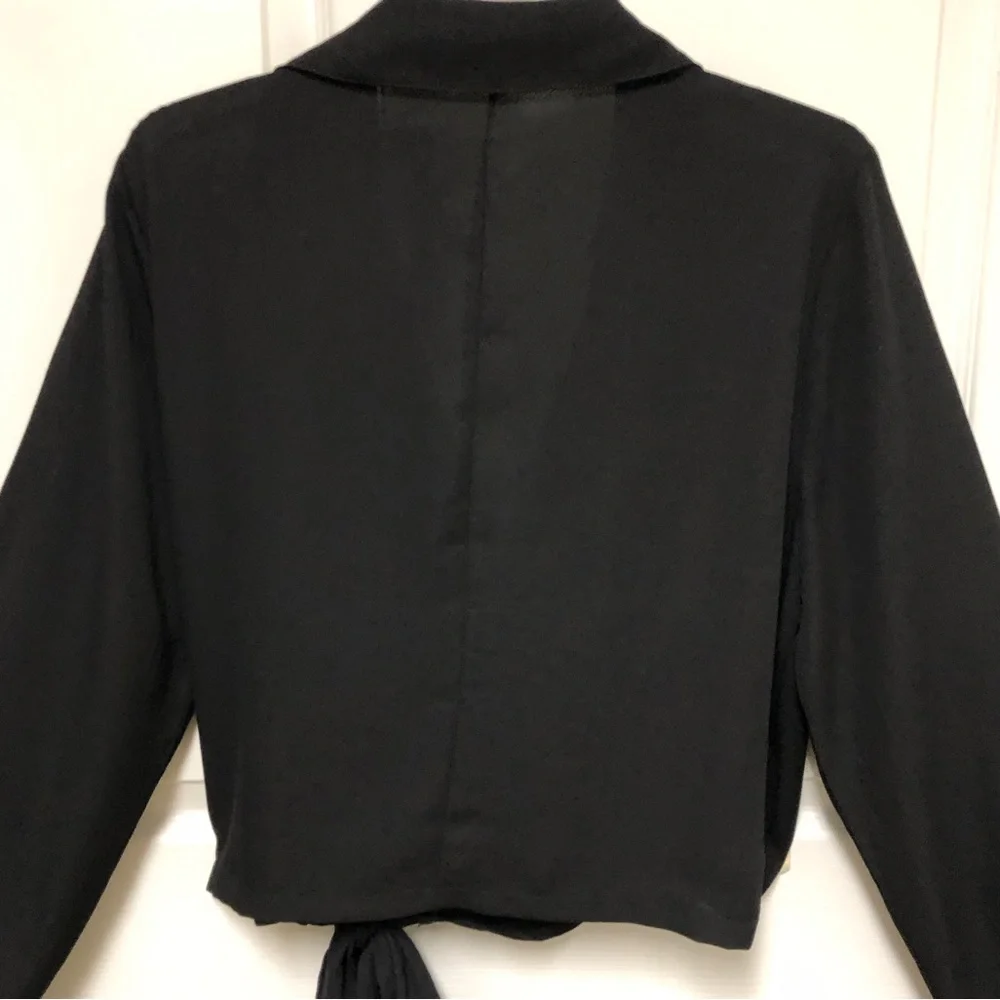 LAST CHANCE! Pretty Little Thing See Through Wrap Blouse - Picture 10 of 14